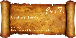 Csuhaj Teréz névjegykártya