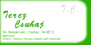 terez csuhaj business card